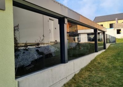 Zatvaranje bočne strane terase – Leoben, Austrija