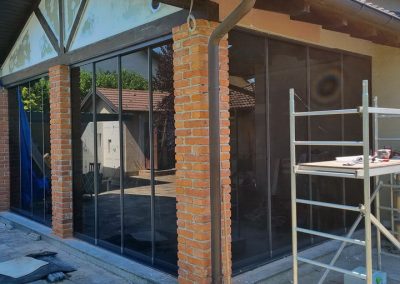 Zatvaranje terase sivim Parsol staklom i ALU vodilicama – Varaždin